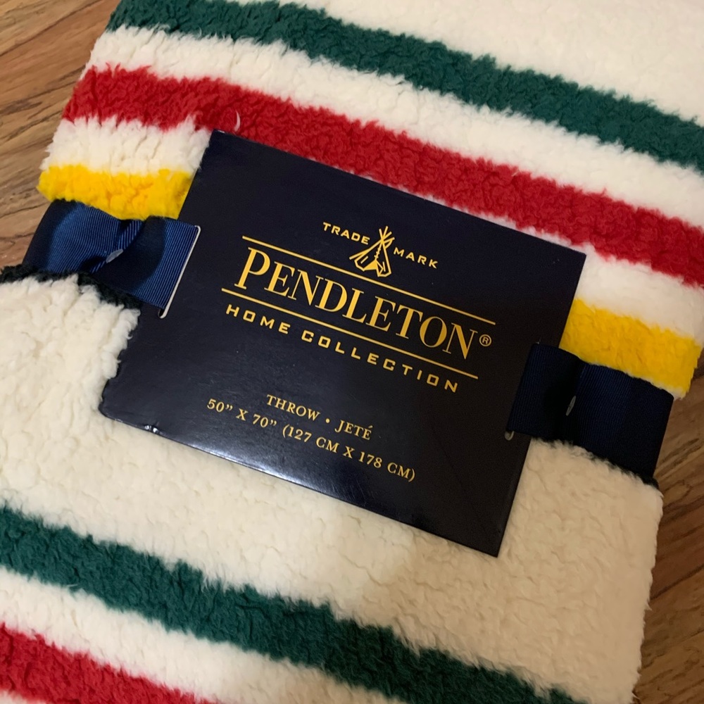 Pendleton Sherpa Fleece Glacier Park Throw Blanket